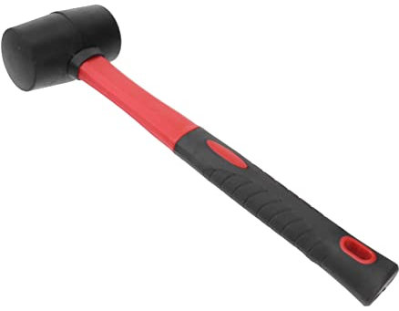 IWOWHERO 24oz Rubber Mallet Hammer for Floor Installation Non-Slip Handle Double-Faced Tool for Home Decoration