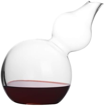 SNOWFEE Decantador de Vino Tinto de 2000ML, aireador de Vino con diseño Creativo en Forma de Calabaza, Jarra para Vino Tinto soplada a Mano, decantadores de Vino de Cristal sin Plomo Decantadores