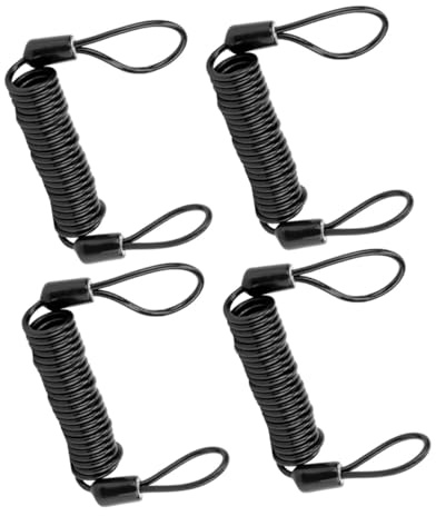 HOMSFOU Diebstahlsicherung Mit Federseilen – Fahrradschlossdraht – Kabel – Scheibenbremsenschloss – Für & Motorräder – 4-teiliges Set
