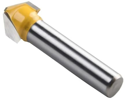 8mm Carbide V-Groove Engraving Bit, Anti-Splinter Flat-Tip Chamfer Cutter, Multi-Material Precision Router Tool 1pc(8mm)