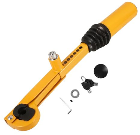 Zerodeko Blocco Freno a Mano Auto Regolabile in Acciaio Resistente Dispositivo Antifurto Leva Cambio Veicoli Per Camion, Suv e Furgoni Sicurezza Veicolo