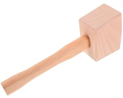 Uonlytech Marteau Hêtre Solide Outil de Menuiserie Manuel pour Projets de Bricolage et Réparations à Domicile