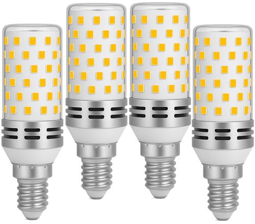 Ugvmn E14 LED Mais Glühbirnen, Energieeffizienzklasse C 10W E14 Mais Birnen, 1800LM Entspricht 180W Glühbirnen, Warmweiß 3000K, Kein Flackern, Led Leuchtmittel，4er-Pack