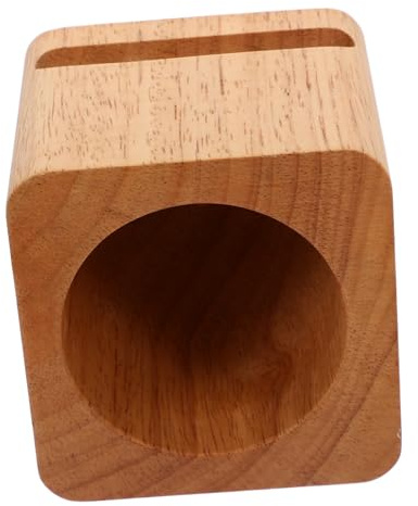 GALPADA Supporto da Tavolo per Cellulare in Legno Marrone a Forma di Cubo Cassa Acustica Legno per Cellulare, Amplificatore Naturale senza Elettronica per Uso Indoor