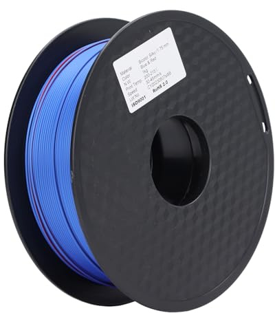 3D -Drucker -Filament Dual Color PLA 1,75 mm blau rot ordentlich verwundet weiche 3D -Druck Verbrauchsmarke Hochleistungs umweltfreundliches Material für 3D -Druckbegeisterte und