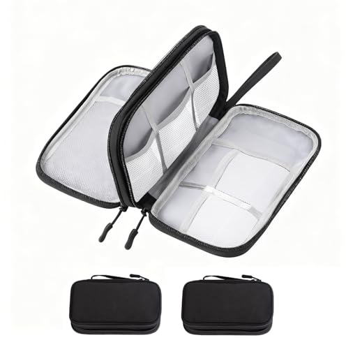 Watproofit Kabeltasche 2er Pack – Wasserdichte Kabel Organizer Tasche, Elektronik Organizer für Kabel, Ladegeräte & Zubehör, Kabeltasche Klein für Reise & Alltag