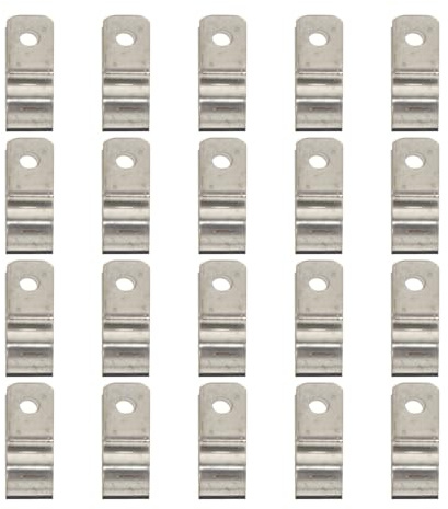 SOIMISS 100 Pezzi Morsetti per Cavi Tipo R in Lega di Alluminio 10 MM Clip per Fissaggio Cavi Elettrici da Parete Supporti Resistenti alla Corrosione per Luci a Stringa Esterne