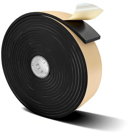 6 m Moosgummi Dichtungsband Selbstklebend, 50 mm Breite, 5 mm Dick – Neopren Schaumstoffband für Fenster & Türen, Anti-Vibration, Schalldämmung, Stoßschutz & Isolierung, Möbel- & Auto-Dichtung