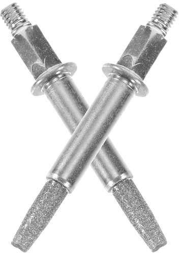 Lurrose Pierre à Aiguiser pour Tronçonneuse 2 Pièces 4,8 Mm Meules Diamantées Accessoire Affûtage Chaîne Outil de Meulage pour Entretien Tronçonneuse Usage Extérieur Jardin