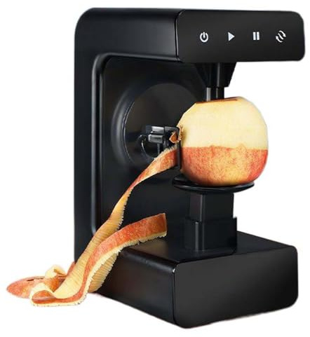 Pelador Automático De Frutas Y Verduras, Máquina Eléctrica Para Pelar Patatas Con Apagado Automático, Control De Un Botón, Cuchilla Giratoria, Gadgets De Cocina Para Manzanas, Zanahorias, Patat black