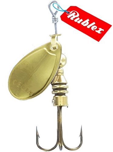 RUBLEX - 5 Cucharillas de Pesca Celta-1 Oro 2,00 GMS.