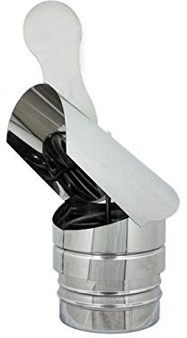 Fumaiolo gallo inox base tonda innesto M maschio (200mm)