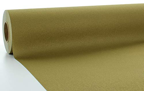 Tischdeckenrollen Uni | Rollenware 120 cm x 25m aus Airlaid stoffähnlich | Mank Einmal-Tischdecke für Gastronomie | Gold