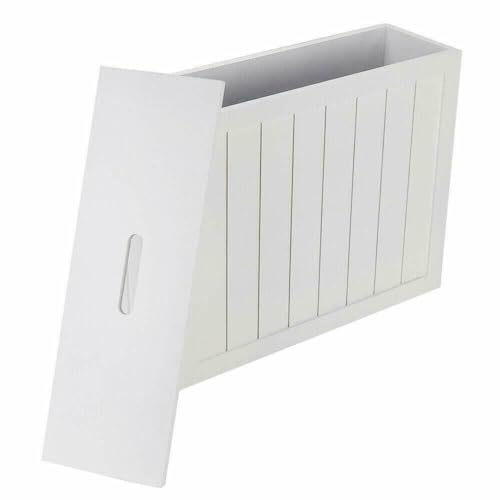 Optimal Products Shaker Slimline Wooden Multipurpose Bathroom Storage Unit Caddy (WHITE)