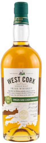 WEST CORK Virgin Oak Cask Finished - Single Malt Whiskey - 43% Alcool - Origine : Irlande - Bouteille 70 cl