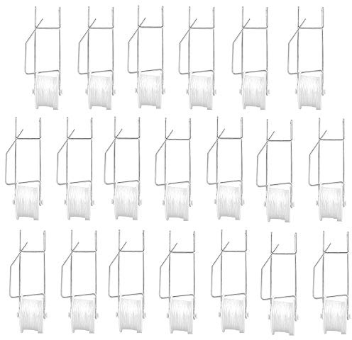 Bandelt Lot de 20 crochets pour treillis à tomates avec ficelle de 15 m pour tomate, plante, serre, vigne de fleurs, kit de treillis pour plantes