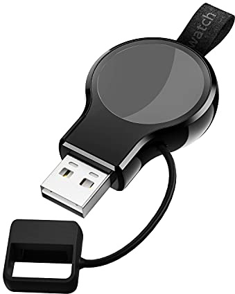 LVFAN Portable Wireless Charger for Apple Watch | Magnetic USB Charger with Fast Charging for Travel, Compatible with Apple Watch Series 2–10, SE & Ultra 2, Black