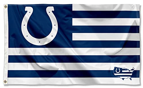 WinCraft Indianapolis Colts USA Amerikanische Nation Streifen 3x5 Grommet Flag