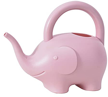 SFTYUFS Regadera de elefante, 1 L, pequeña, de plástico, para jardinería, ligera, linda, para interiores y exteriores, jardín, plantas, para niños, latas de riego de animales