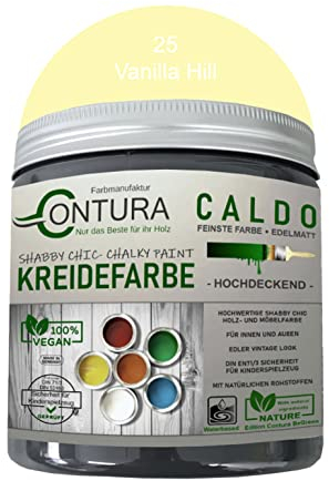 Contura BeGreen 250ml. Kreidefarbe Shabby Chic Möbellack Lack Möbel Farbe Holzlack Natur (25 Vanilla Hill)