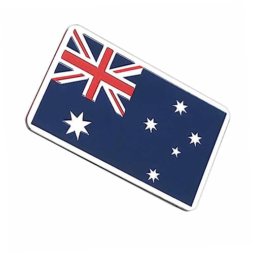 Supvox Australische Nationalflagge Autoaufkleber aus Aluminium für Fahrzeugstoßstange und Karosserie Rechteckig Lichtbeständig Einfach Anzubringen