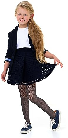 LORES Fille Résille Enfants Collants À La Mode Couleurs Unies Décontracté Confortable Ballet Cosplay Halloween Costume Danse Enfants Dentelle École Collants, Nero 11/12 ans (146-152 cm)