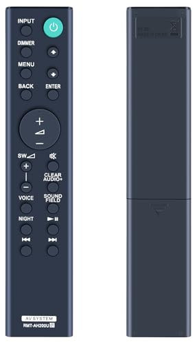 TCNOUMT Télécommande RMT-AH200U Compatible avec Sony Sound Bar AV System HT-CT390 SA-CT390 SA-WCT390 HT-RT3 HT-RT4 HT-RT40 SS-RT3 SS-RT4 SA-WRT3 RMTAH200U Télécommande de Rechange Audio
