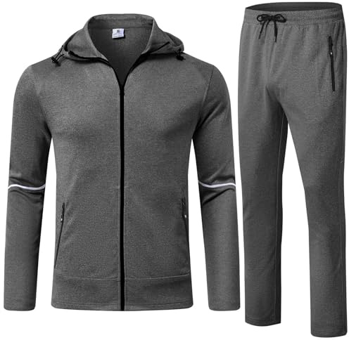 donhobo Herren Jogging Anzug Trainingsanzug Sportanzug Sporthose Gym Tracksuit Atmungsaktiv Sweatshirt Jogginghose Casual Hausanzug