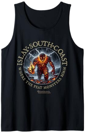 Whisky Islay South Coast Where Peat Monsters Roam Whisky Tank Top