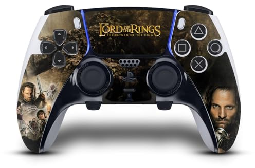 Head Case Designs Offizielle The Lord Of The Rings The Return Of The King Main Characters Posters Vinyl Haut Gaming Aufkleber Abziehbild kompatibel mit Sony PlayStation 5 PS5 DualSense Edge Controller