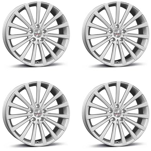 4x Borbet Felgen BLX 8.5x18 ET30 5x112 brilliant silver kompatibel mit Mercedes A B C CL CLE CLK CLS E GLA GLC GLK S SL SLC SLK