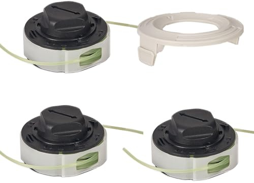 Trimmerkopfspulen mit 1 Abdeckung für Stihl FSA 57 FSE 52 Weed Eater String Autocut C3-2 Trimmerkopf, Ersatzteile 4009 710 4305, 3 Stück