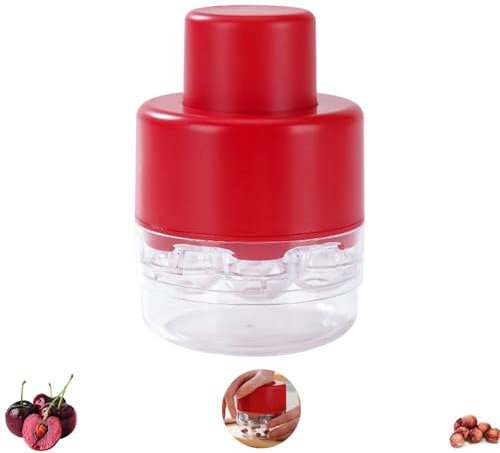Snocciolatore Ciliegie Togli Nocciolo Ciliegie Snocciola Ciliegie Professionale Noccioli Ciliegie per Rimuovere Rapidamente Ciliege Pietre(Color:rosso)