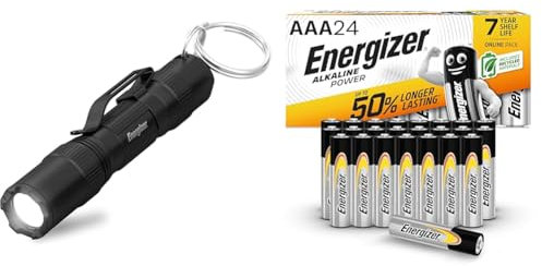 Energizer LED Torch Keyring, Mini Torch Flashlight with AAA Batteries, Alkaline Power, 24 Pack, Amazon Exclusive (Packaging May Vary)