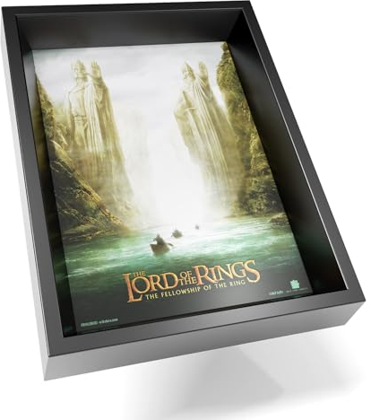 Grupo Erik 3D Framed Lenticular Print - The Lord Of The Rings Merchandise | Prints For Walls, Framed Wall Art For Living Room, Wall Posters | Lord Of The Rings Gifts
