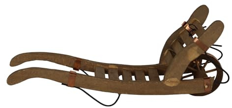 ZICOM | Krippenzubehör Schubkarre 17x5,5x7cm Holz – Authentische Miniatur-Schubkarre für Krippen