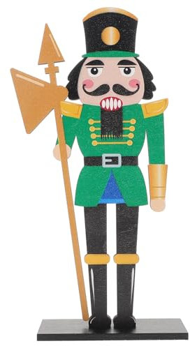 BESTOYARD Wooden Nutcracker Soldier Figure Nutcracker Figures for Christmas Decorations Home Adornment Table Centerpiece Holiday Ornament