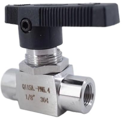 stainless steel valve, 1PCS Ball valve G1/8 1/4 3/8 1/2 3/4 female thread stainless steel 304 high pressure high temperature ball valve(NPT Thread,3/8 Inch)