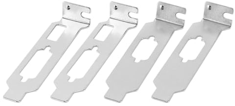 Nicear Soporte de Perfil bajo para Tarjeta de Video HDMI, DVI y VGA de 4 Piezas. Componente de Carcasa de computadora de 2 Piezas HDMI, DVI y 2 VGA.