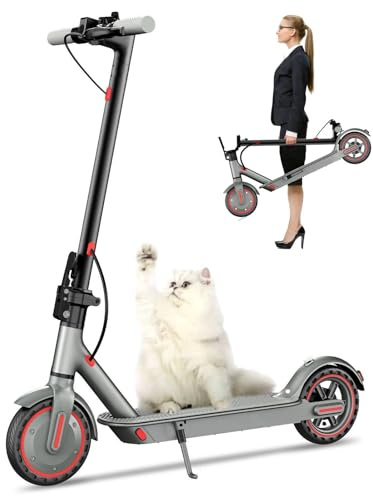 Trotinette Electrique Adulte avec Clignotants 350w,Vitesse Maximale 25 Km/H,Longue Distance 35Km,Double SystèMe de Freinage à Tambour,Scooter Pliant Adulte,Charge Max 120kg,APP de Contrôle