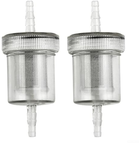 2Pcs 77mm Diesel in-Line Fuel Filter Kit for Eberspacher 4mm ID fuel hose Air Heater Diesel Kit - Transparent Diesel Fuel Filter for Car Truck Bus Caravan Boat Auto Trailers