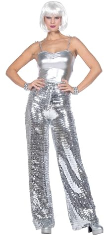 WILBERS & WILBERS - Glitzer Hose für Damen | Lang mit Pailletten, Festival Look, Disco Fever, Party Outfit