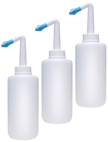 Beaupretty Household Nose Wash Cleaner Bottle 300ml Plastic Irrigation Rinse Tool for Nasal Cavity Care 3pcs Set for Home Use