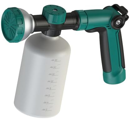 KIXZSAZ Distributeur d'engrais à Gazon à Commande Manuelle, Alimentation de précision pour Tuyau d'arrosage avec Flacon pulvérisateur d'engrais Liquide pour pelouse