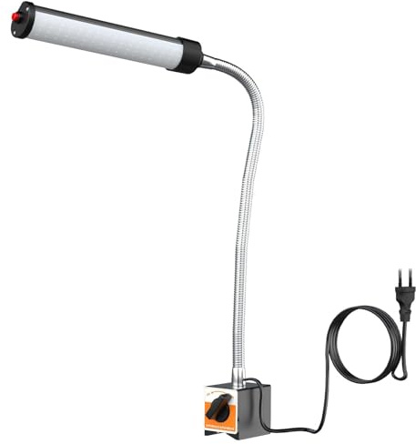 Flexibler Schwanenhals-LED-Arbeitsscheinwerfer 900 Lumen für Drehmaschine, CNC-Fräse, Bohrmaschine, Nähmaschine - Industrielle Beleuchtung Werkzeugmaschinenleuchte (12W)