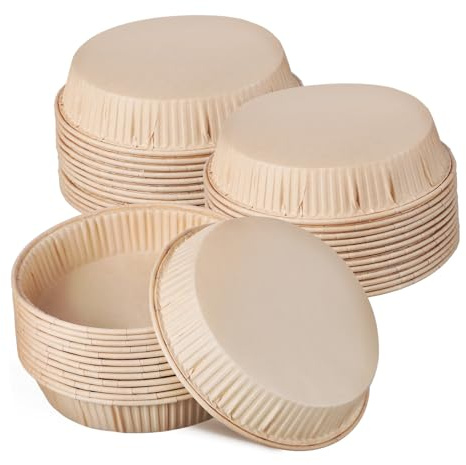 AUTSUPPL 100 Moldes Para Tartas Mini De Papel Desechables 4 Pulgadas Resistentes Grasa, Ideales Para Postres y Panaderías