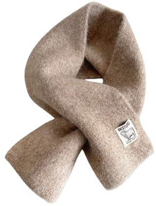 FUNSEED Damen Kurzschal, Cross-Wrap Warm Halswärmer Vielseitiger Strickschal INS Business Casual