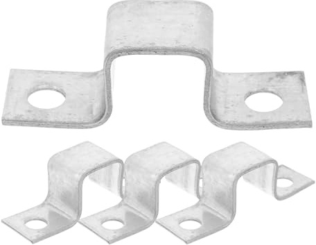 POPETPOP Lot de 4 Colliers de Serrage en Acier pour Tubes Carrés Pince en U Robuste Support Tubulaire Carré Fixation pour Tuyaux et Poteaux Usage Intérieur et Extérieur Outils de