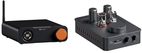 Fosi Audio Préamplificateur DAC de Bureau ZD3, Convertisseur Audio Numérique-Analogique Entièrement Symétrique et Préampli pour Casque à Lampes GR70 Mini Préamplificateur HiFi
