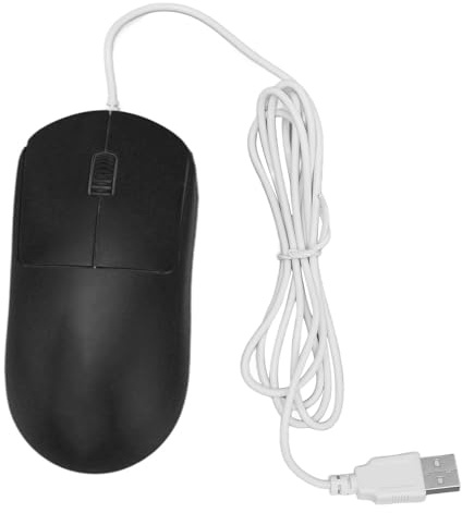 MechKit Souris Filaire Optique 1200DPI Port USB Conception Ergonomique Plug and Play Souris d'ordinateur pour Ordinateurs Portables Ordinateur de Bureau (Noire)